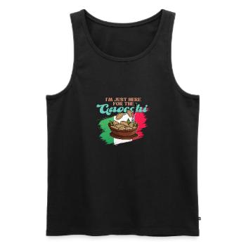 Gnocchi Teig Gericht Pasta Italien Küche Koch - Männer Premium Bio Tank Top - Schwarz - Vorne - Michal (187cm)
