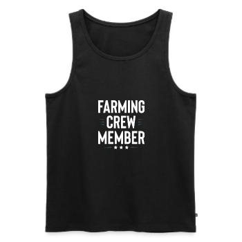 Farming Crew - Männer Premium Bio Tank Top - Schwarz - Vorne - AI Model Male 178 light (178cm)