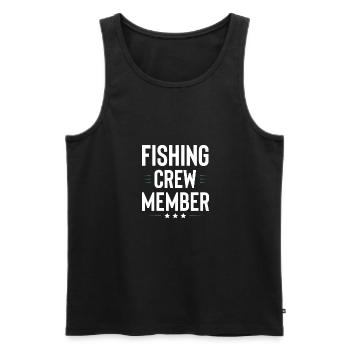 Fishing Crew - Männer Premium Bio Tank Top - Schwarz - Vorne - Michal (187cm)