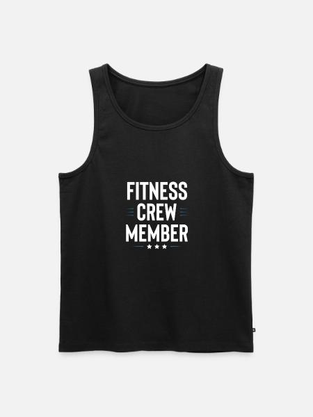 Fitness Crew - Men's Premium Organic Tank Top - black
