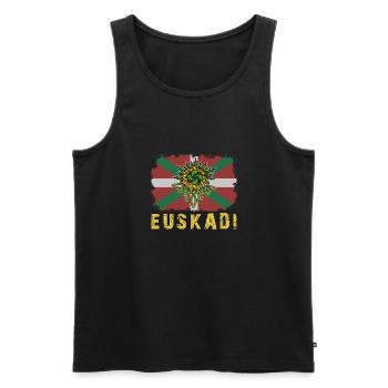 Euskal Herria Spanien Lauburu Baskisch Land - Männer Premium Bio Tank Top - Schwarz - Vorne - AI Model Male 178 light (178cm)