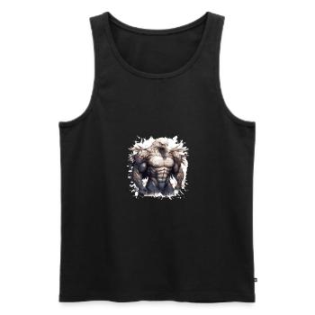 Eagle Muscles Bête de musculation - Débardeur bio Premium Homme - noir - Devant - Michal (187cm)