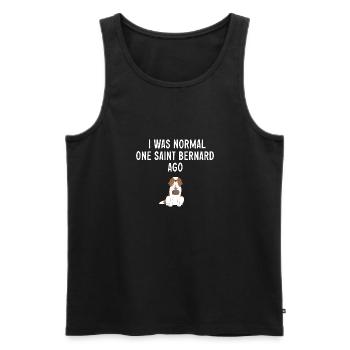 Saint-Bernard Chien Saint-Bernard - Débardeur bio Premium Homme - noir - Devant - AI Model Male 178 light (178cm)