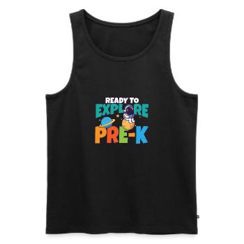 First Day Of School Day Ready to Explore Pre-K - Männer Premium Bio Tank Top - Schwarz - Vorne - Michal (187cm)