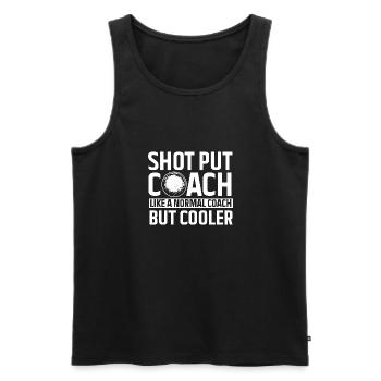 Kugelstoßen Werfen Leichtathletik - Männer Premium Bio Tank Top - Schwarz - Vorne - Michal (187cm)