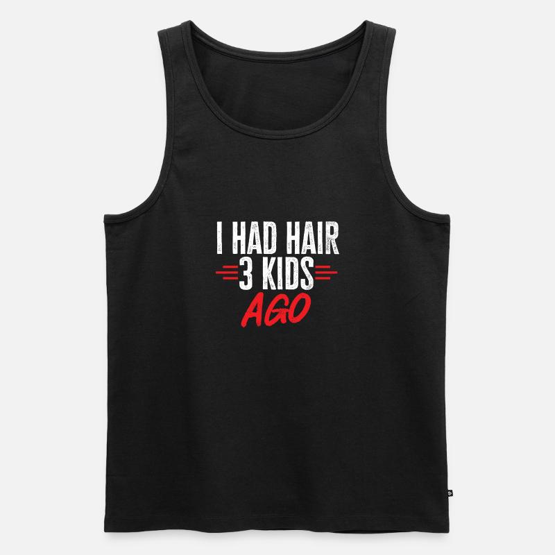 Glatze Kahlköpfigkeit Bart Glatzkopf - Männer Premium Bio Tank Top - Schwarz