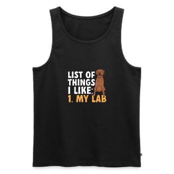 Foxred Labrador Fox Red Labrador Retriever - Men's Premium Organic Tank Top - black - Front - AI Model Male 178 light (178cm)