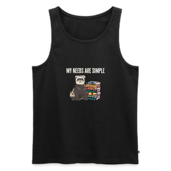 Ferret Owner Ferret - Men's Premium Organic Tank Top - black - Front - AI Model Male 178 light (178cm)