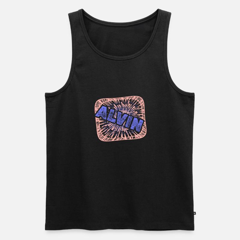 Alvin als Kollege - Männer Premium Bio Tank Top - Schwarz