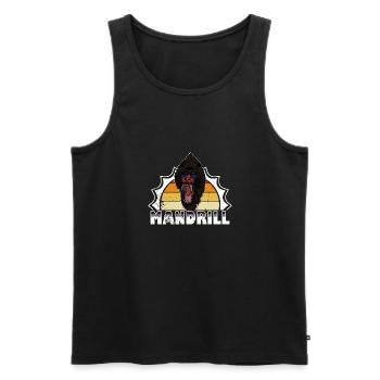 Safari Mandrill Dschungel Zoologe Zoo Biologe - Männer Premium Bio Tank Top - Schwarz - Vorne - AI Model Male 178 light (178cm)