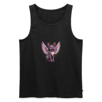 Chat Sphynx pour les amoureux des chats - Débardeur bio Premium Homme - noir - Devant - Michal (187cm)