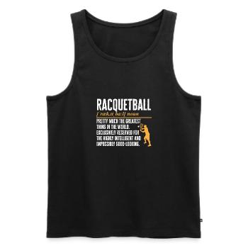 Racquetball Player Racquetball - Men's Premium Organic Tank Top - black - Front - Michal (187cm)