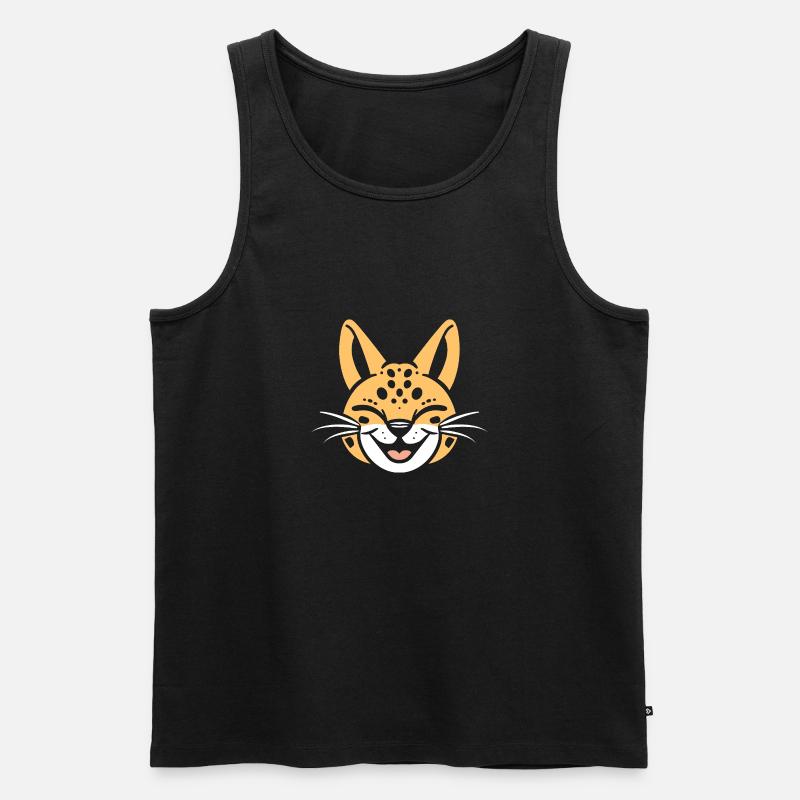 Serval - Männer Premium Bio Tank Top - Schwarz
