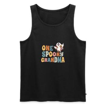 One Spooky Grandma Groovy Halloween Costume - Men's Premium Organic Tank Top - black - Front - Michal (187cm)