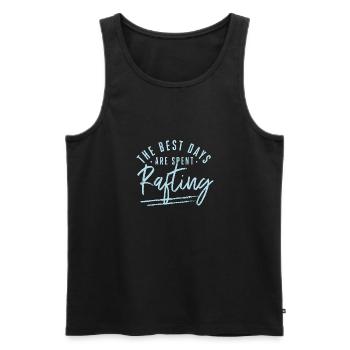 On passe les meilleurs jours à faire du rafting Rafter - Débardeur bio Premium Homme - noir - Devant - Michal (187cm)