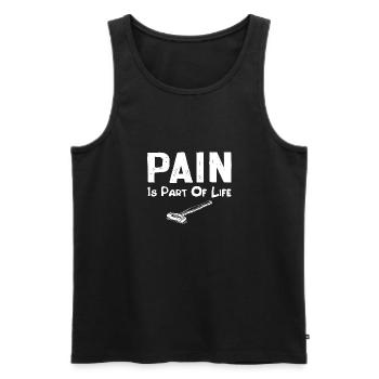 La douleur fait partie de la vie pour papa - Débardeur bio Premium Homme - noir - Devant - AI Model Male 178 light (178cm)