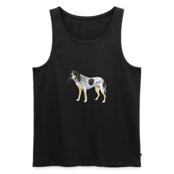 Bluetick Coonhound cadeau drôle de dicton - Débardeur bio Premium Homme - noir - Devant - Michal (187cm)