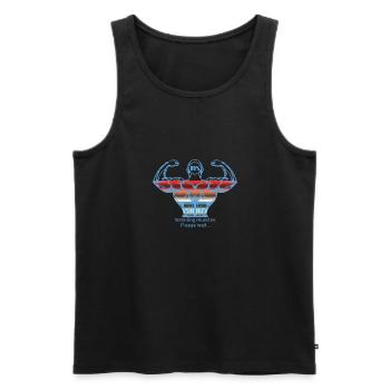 Bodybuilder Kraftsport Fitness Motiv - Männer Premium Bio Tank Top - Schwarz - Vorne - Michal (187cm)