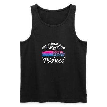 Discgolf Disc Golf Frisbee - Männer Premium Bio Tank Top - Schwarz - Vorne - Michal (187cm)
