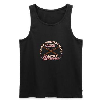 Orchester Musik Musiker Fagott Bassoon - Männer Premium Bio Tank Top - Schwarz - Vorne - Michal (187cm)