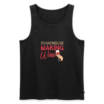 Winzer Wein Spruch für Weinliebhaber - Männer Premium Bio Tank Top - Schwarz - Vorne - Michal (187cm)