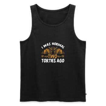 Schildpatt Katze Tortoiseshell Cat Tortie - Männer Premium Bio Tank Top - Schwarz - Vorne - AI Model Male 178 light (178cm)