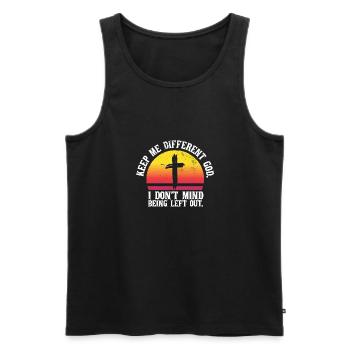 Religious Catholic Christian Believer Keep Me - Männer Premium Bio Tank Top - Schwarz - Vorne - AI Model Male 178 light (178cm)