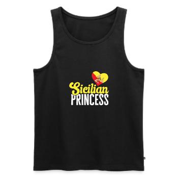 Sicily Flag Italy Sicily - Men's Premium Organic Tank Top - black - Front - Michal (187cm)