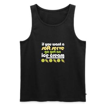 Funny Pickleball If You Want A Soft Serve Go Get - Männer Premium Bio Tank Top - Schwarz - Vorne - Michal (187cm)