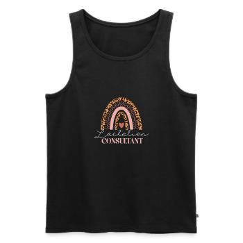 Lactation Consultant IBCLC - Men's Premium Organic Tank Top - black - Front - AI Model Male 178 light (178cm)