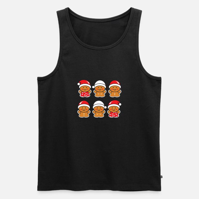 Lebkuchenmann - Männer Premium Bio Tank Top - Schwarz