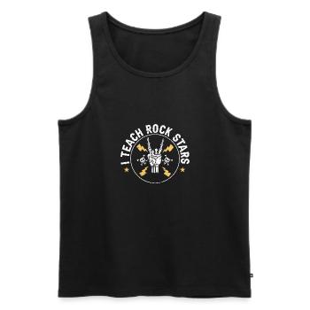 I Teach Rockstars Music Teacher Teaching Music - Men's Premium Organic Tank Top - black - Front - AI Model Male 178 light (178cm)