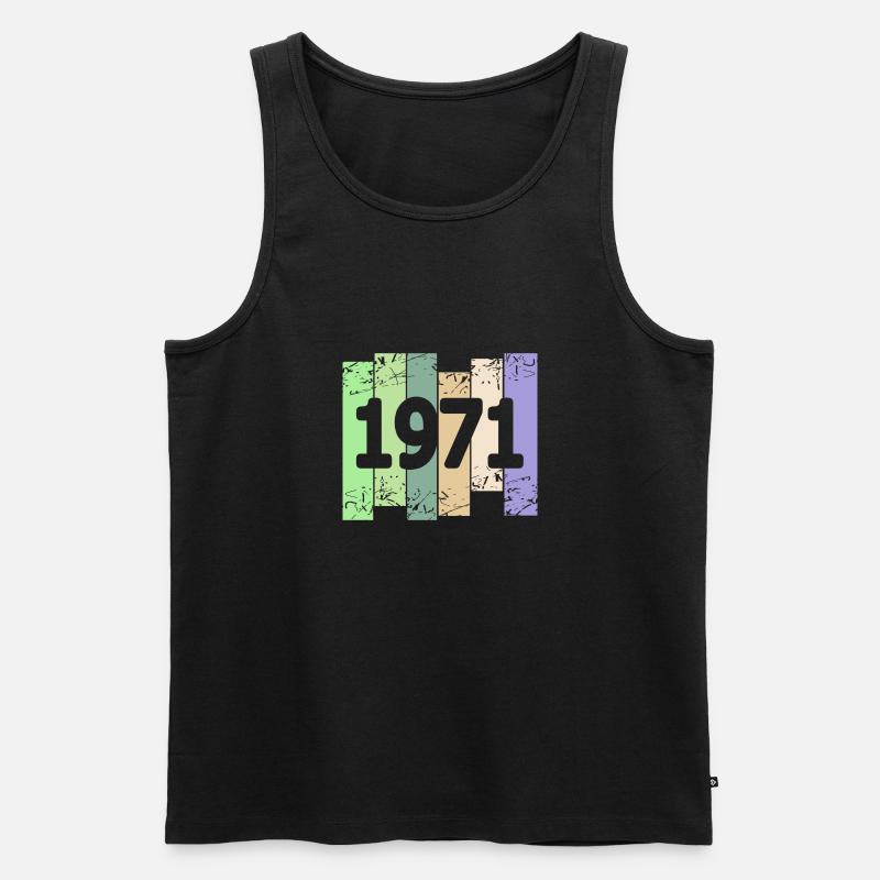 1971 - Männer Premium Bio Tank Top - Schwarz