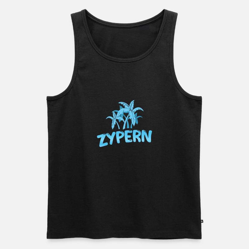 Zypern Zypern - Männer Premium Bio Tank Top - Schwarz