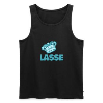 Lasse - Männer Premium Bio Tank Top - Schwarz - Vorne - AI Model Male 178 light (178cm)