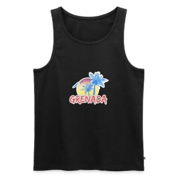 Holidays Grenada - Men's Premium Organic Tank Top - black - Front - AI Model Male 178 light (178cm)