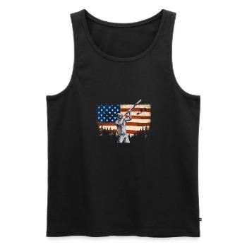 Jäger Jagen Entenjagd - Männer Premium Bio Tank Top - Schwarz - Vorne - AI Model Male 178 light (178cm)