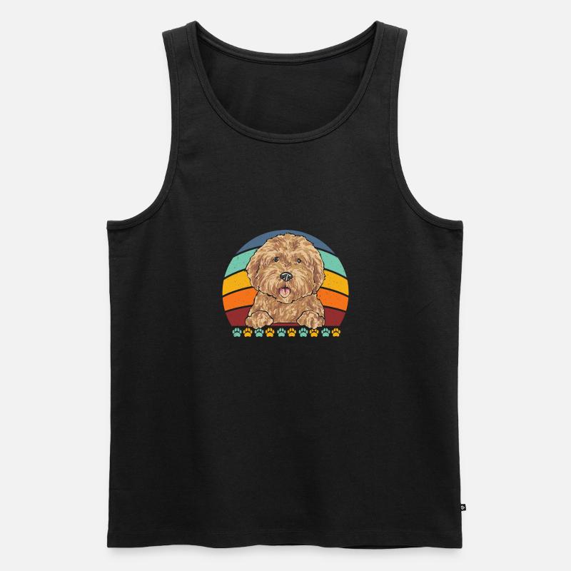 Goldendoodle Doodle Hund - Männer Premium Bio Tank Top - Schwarz