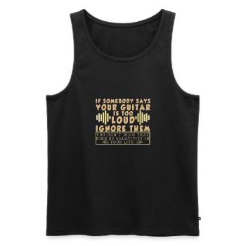Gitarre Musik Gitarisst Gitarren Spruch - Männer Premium Bio Tank Top - Schwarz - Vorne - Michal (187cm)