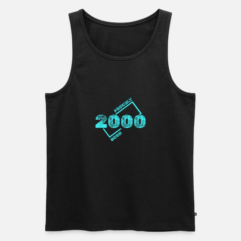 Geboren 2000 - Männer Premium Bio Tank Top - Schwarz