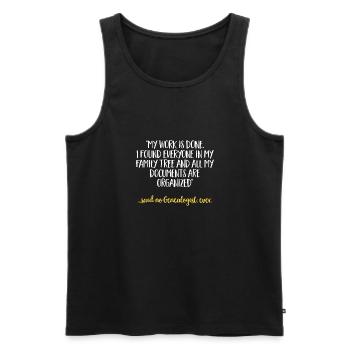 Genealogy Genealogy Genealogist - Men's Premium Organic Tank Top - black - Front - Michal (187cm)