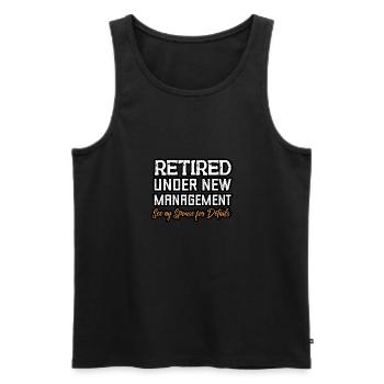 Rentner Sprüche & Geschenke Ruhestand - Männer Premium Bio Tank Top - Schwarz - Vorne - Michal (187cm)