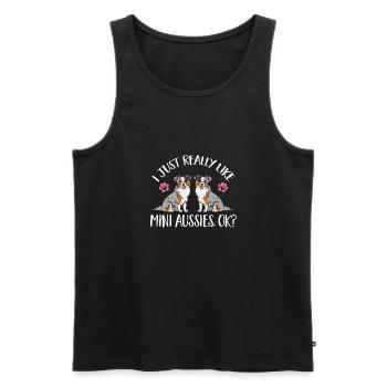 Miniature Australian Shepherd - Men's Premium Organic Tank Top - black - Front - Michal (187cm)