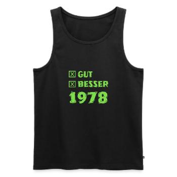 Besser 1978 - Männer Premium Bio Tank Top - Schwarz - Vorne - Michal (187cm)