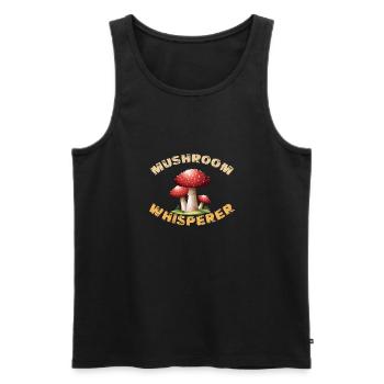 Pilzsammler Pilz Motiv für Pilzsucher - Männer Premium Bio Tank Top - Schwarz - Vorne - Michal (187cm)