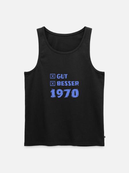 Besser 1970 - Männer Premium Bio Tank Top - Schwarz