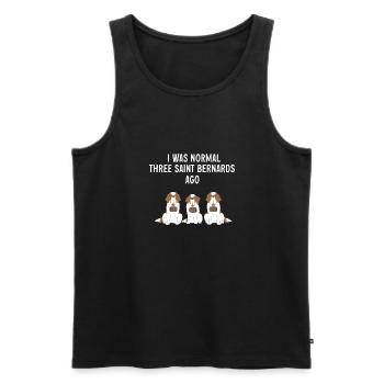 St. Bernard St. Bernard Dog Dog - Men's Premium Organic Tank Top - black - Front - AI Model Male 178 light (178cm)