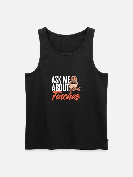 Zebra Finches Bird Zebra Finch - Men's Premium Organic Tank Top - black