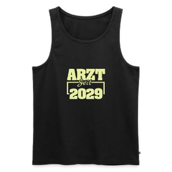 2029 - Männer Premium Bio Tank Top - Schwarz - Vorne - Michal (187cm)