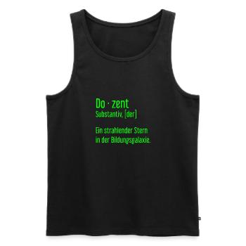 Dozent Dozenten Schule Pädagoge Unterricht - Männer Premium Bio Tank Top - Schwarz - Vorne - Michal (187cm)